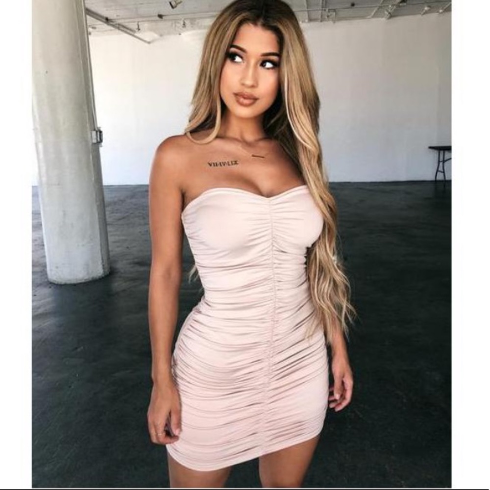 Strapless dress ootdfash